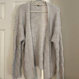 Cable Knit Cardigan - grey